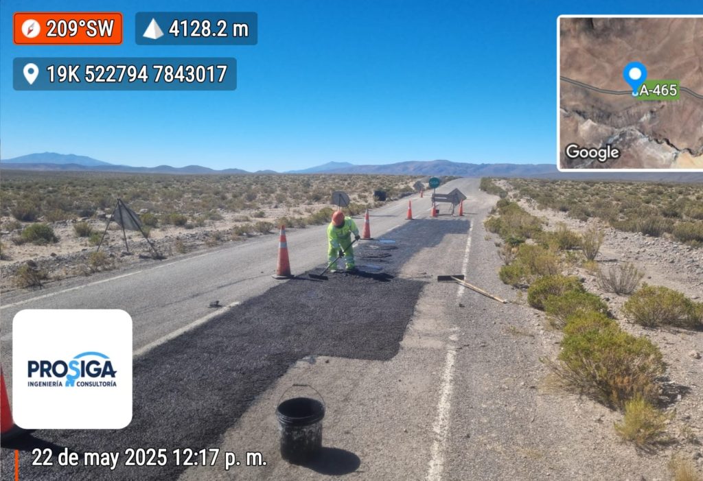 Trabajos de PROSIGA en Huara, Provincia del Tamarugal - Proyecto de Asesoría a la Inspección Fiscal